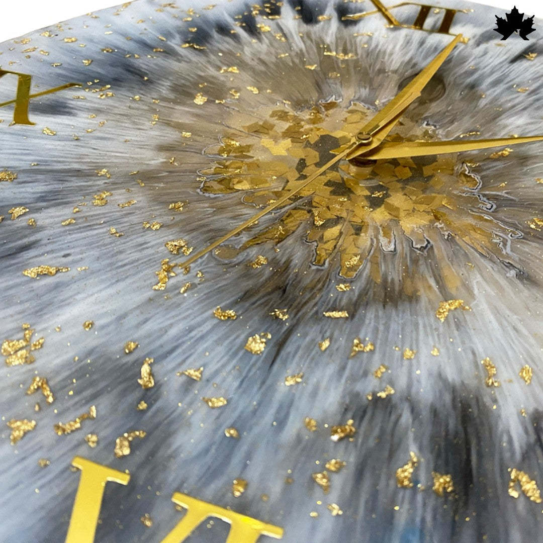 Unique Resin Wall Clock for Home – Handcrafted Luxury Decor by Fankaarlok