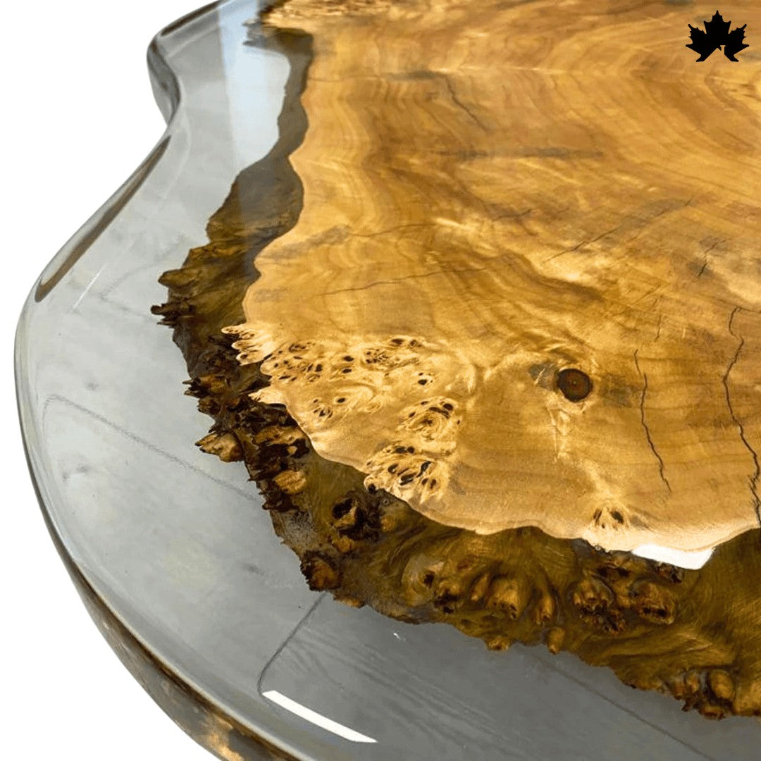 Solid Wood Coffee Table – Live Edge Epoxy Center Table | Fankaarlok