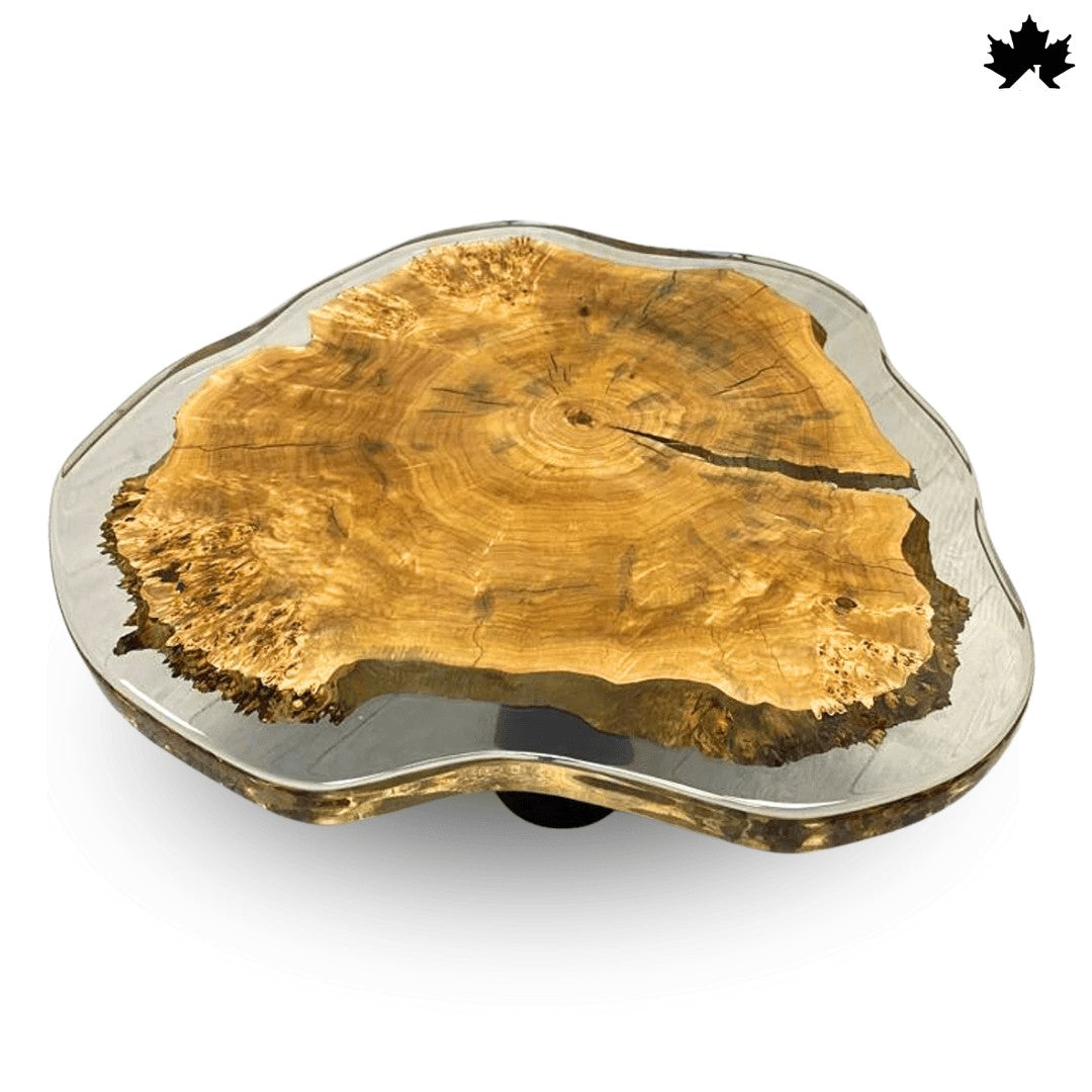 Solid Wood Coffee Table – Live Edge Epoxy Center Table | Fankaarlok