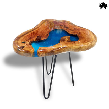 River Coffee Table – Blue Epoxy Wood Table | Fankaarlok