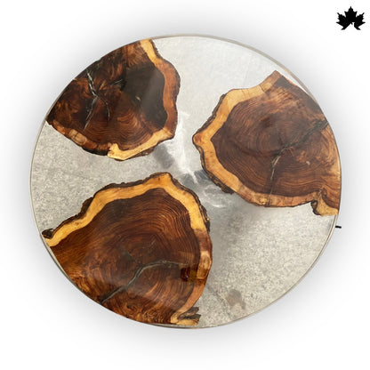 Eclipse Resin Wood Table – Round Coffee Table | Fankaarlok