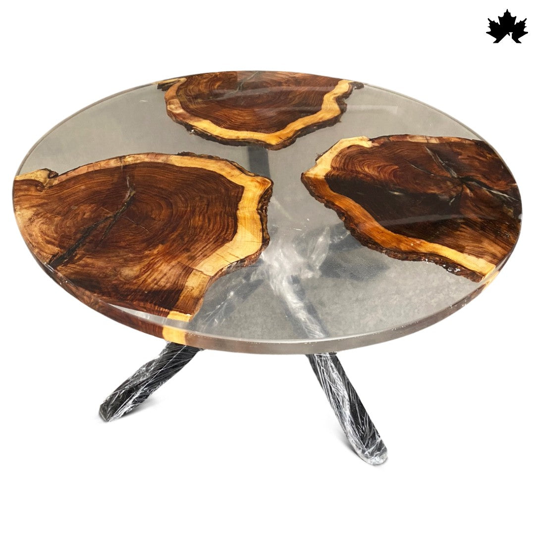 Eclipse Resin Wood Table – Round Coffee Table | Fankaarlok
