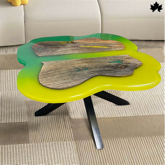 GreenFlow Epoxy Table – Unique Center Table in Chandigarh | Fankaarlok