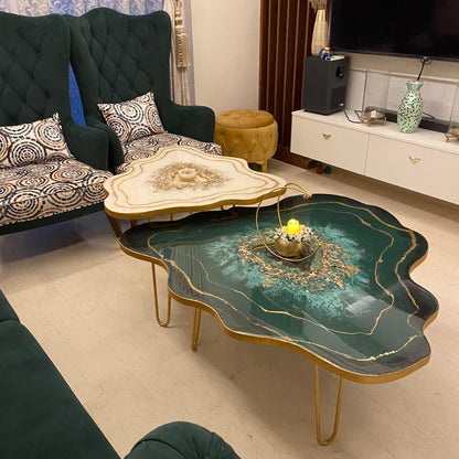Buy Unique Nesting Tables – Luxury Geode Epoxy Table Set for Living Room | Fankaarlok