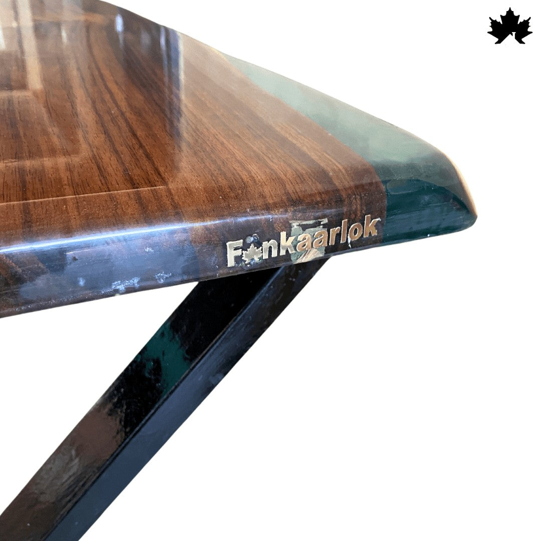 Luxury Wooden Table for Dining Room – Teal River Epoxy Dining Table | Fankaarlok