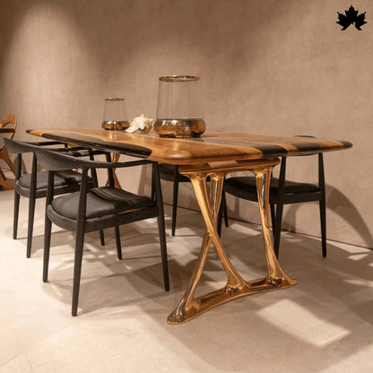 Wooden Table for Dining Room – Luxury Live-Edge Epoxy Dining Table | Fankaarlok