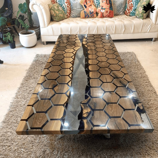 Dining Table for Villa – Luxury Honeycomb Wood Table | Fankaarlok
