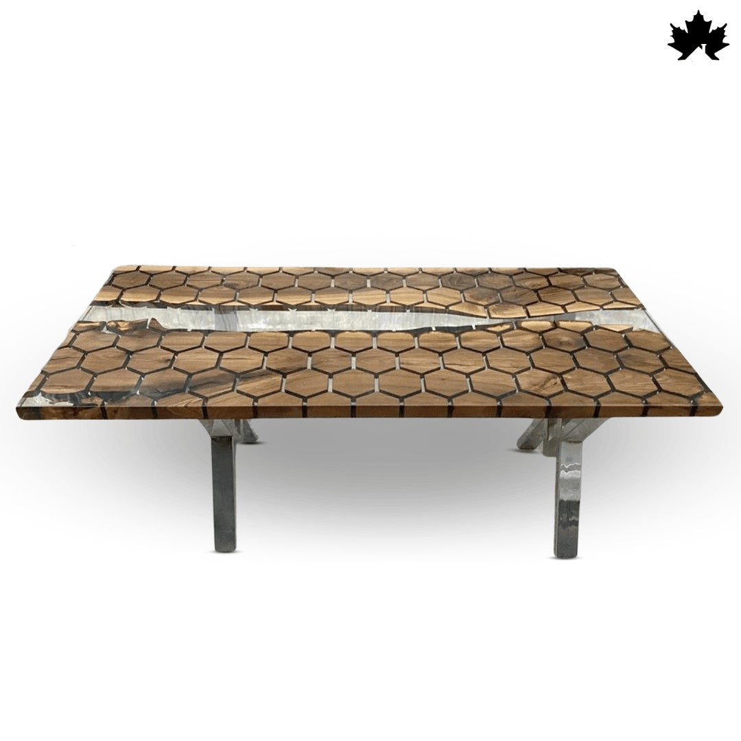 Dining Table for Villa – Luxury Honeycomb Wood Table | Fankaarlok
