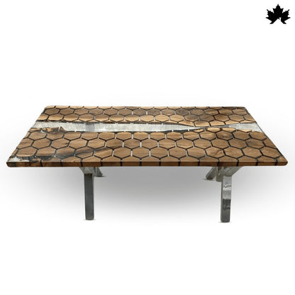 Dining Table for Villa – Luxury Honeycomb Wood Table | Fankaarlok