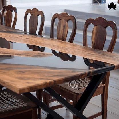 Premium Dining Table Black – Luxury Black Epoxy Dining Table | Fankaarlok