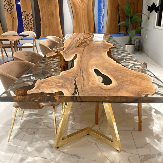 Epoxy Dining Table – Luxury Live-Edge Wood Table | Fankaarlok