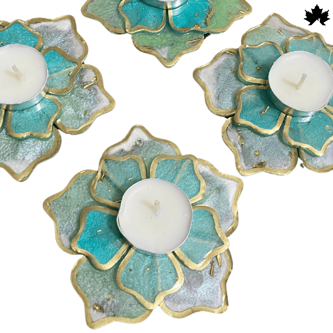 Aqua Wave Essence- Set of 6 Diya Holder - Fankaarlok