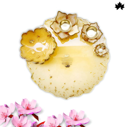 Buy Pooja Thali Online India | Luxury Designer Pooja Thali with Bowls - Fankaarlok