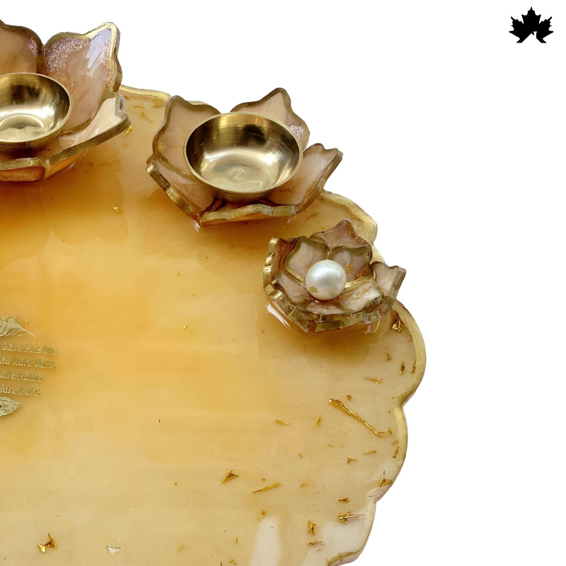 Buy Pooja Thali Online India | Luxury Designer Pooja Thali with Bowls - Fankaarlok