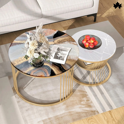 Living Room Nesting Table Design – Luxury Round Set | Fankaarlok