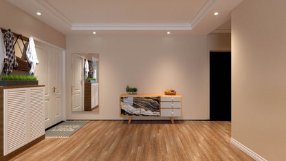 Living Room Console Table – Modern Wood & Resin Storage Cabinet | Fankaarlok