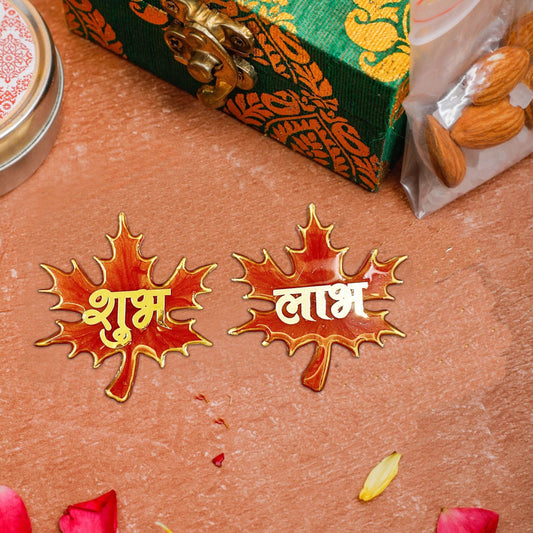 Crimson Maple Shubh Laabh Set- Elegant Doorway Decorations - Fankaarlok