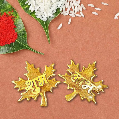 Golden Maple Divine Duo - Shubh Laabh Wall Hangings - Fankaarlok