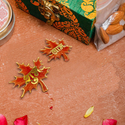 Crimson Maple Shubh Laabh Set- Elegant Doorway Decorations - Fankaarlok