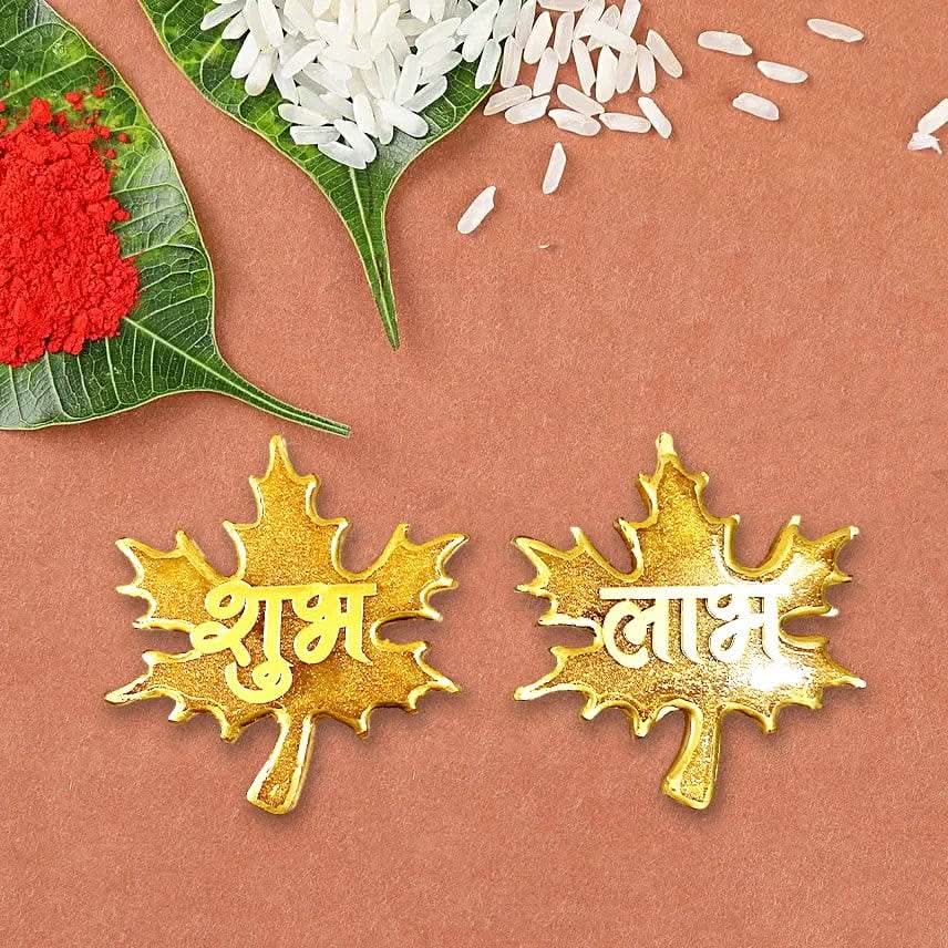 Golden Maple Divine Duo - Shubh Laabh Wall Hangings - Fankaarlok