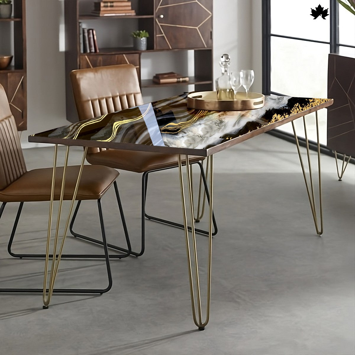 Premium Dining Table Design – Luxury Modern Epoxy & Wood Dining Table | Fankaarlok