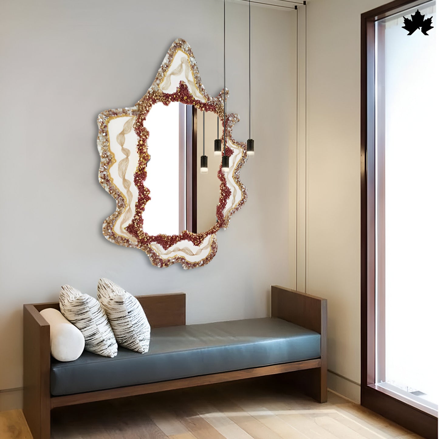 Geode Crest Mirror – Resin Home Decoration Mirror Online | Fankaarlok