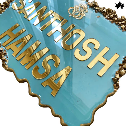 Gold Letter Nameplate Online India | Elegant Custom Door Nameplate