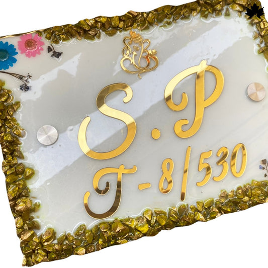 Personalized House Entrance Décor Nameplate | Elegant Custom Door Sign