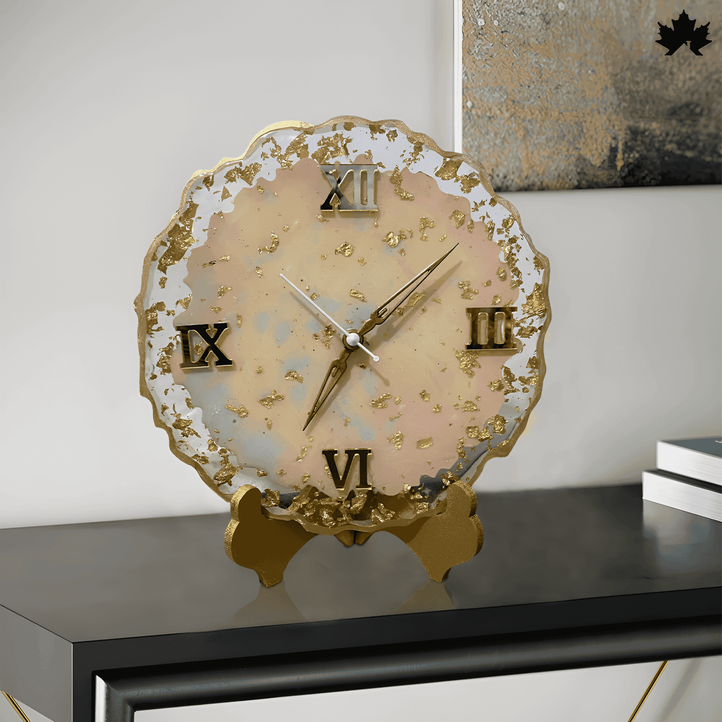 Golden Aura Luxury Desk Clock for Gifting | Fankaarlok - Fankaarlok