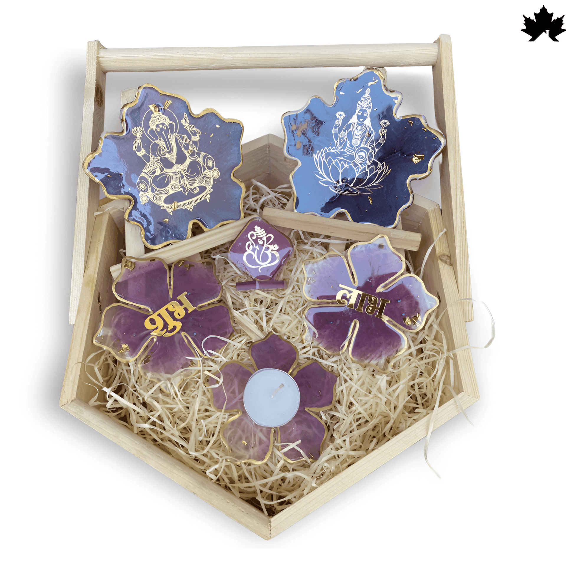 Auspicious Beginnings Combo – Ganesh-Laxmi, Shubh Laabh, Diya Holder &amp; Small Ganesh Ji - Fankaarlok