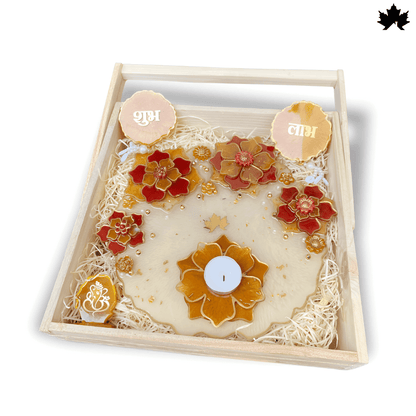 Corporate Diwali Gift Hamper India | Luxury Pooja Thali with Shubh Laabh - Fankaarlok