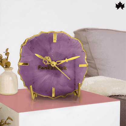 Purple Royale Desk Clock – Personalized Corporate Gifts for Employees | Fankaarlok - Fankaarlok