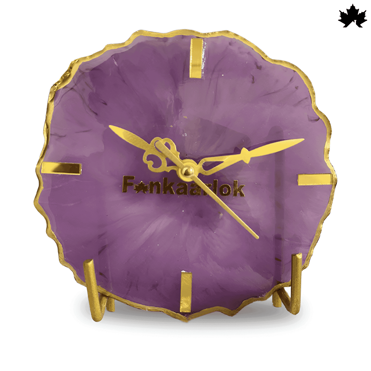 Purple Royale Desk Clock – Personalized Corporate Gifts for Employees | Fankaarlok - Fankaarlok