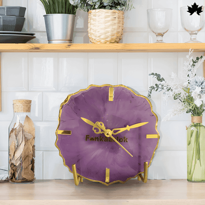 Purple Royale Desk Clock – Personalized Corporate Gifts for Employees | Fankaarlok - Fankaarlok