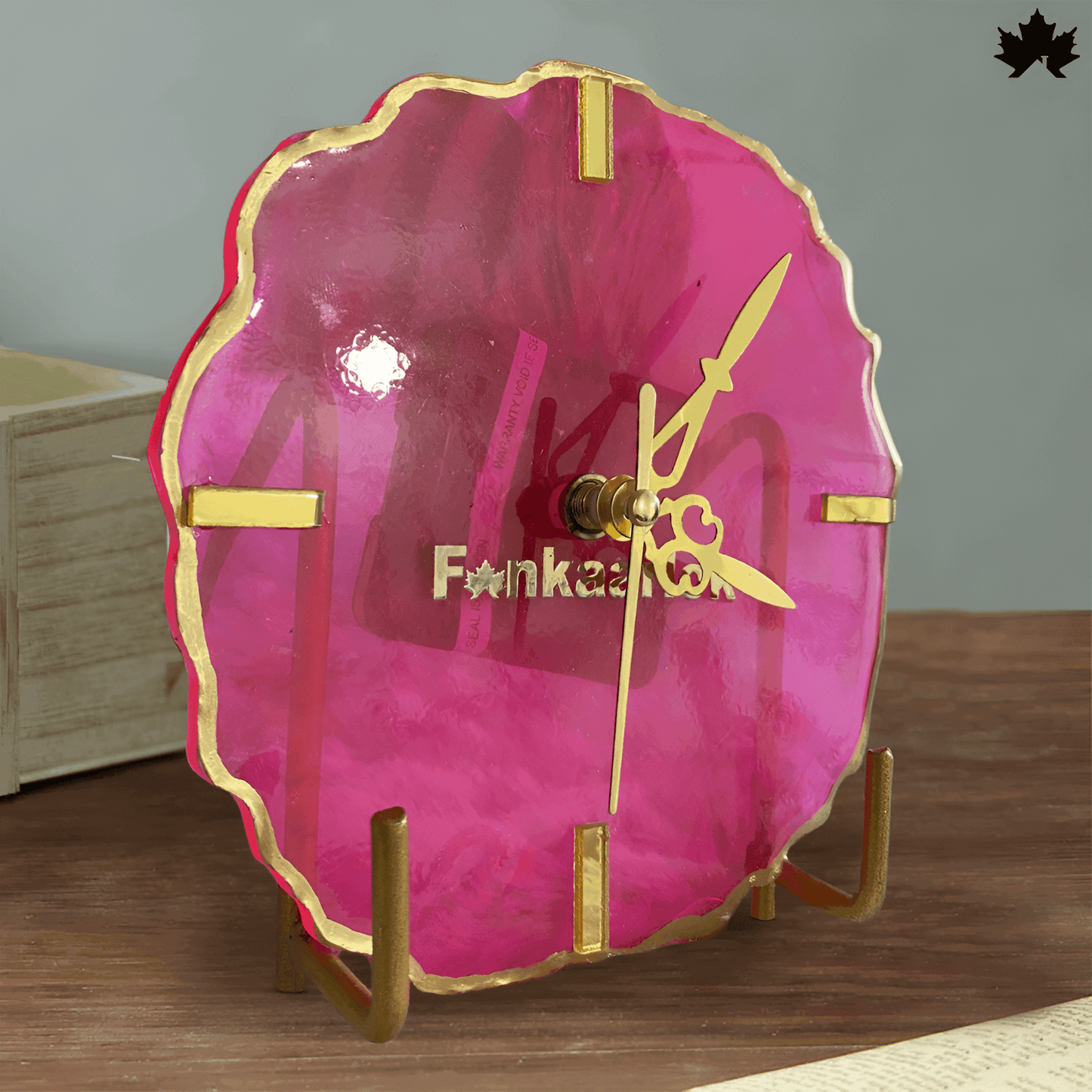 Crimson Radiance Desk Clock – Unique Corporate Gifts Online | Fankaarlok - Fankaarlok
