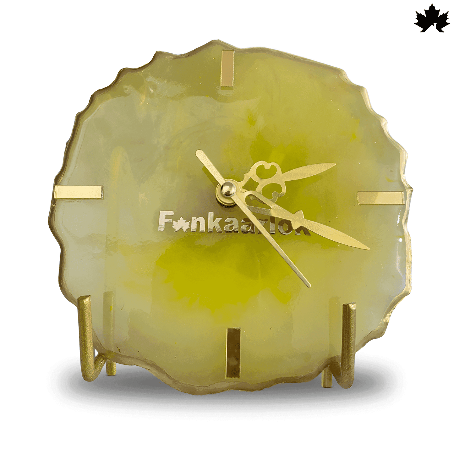 Gold Elegance Table Clock for Corporate Gifting | Fankaarlok - Fankaarlok