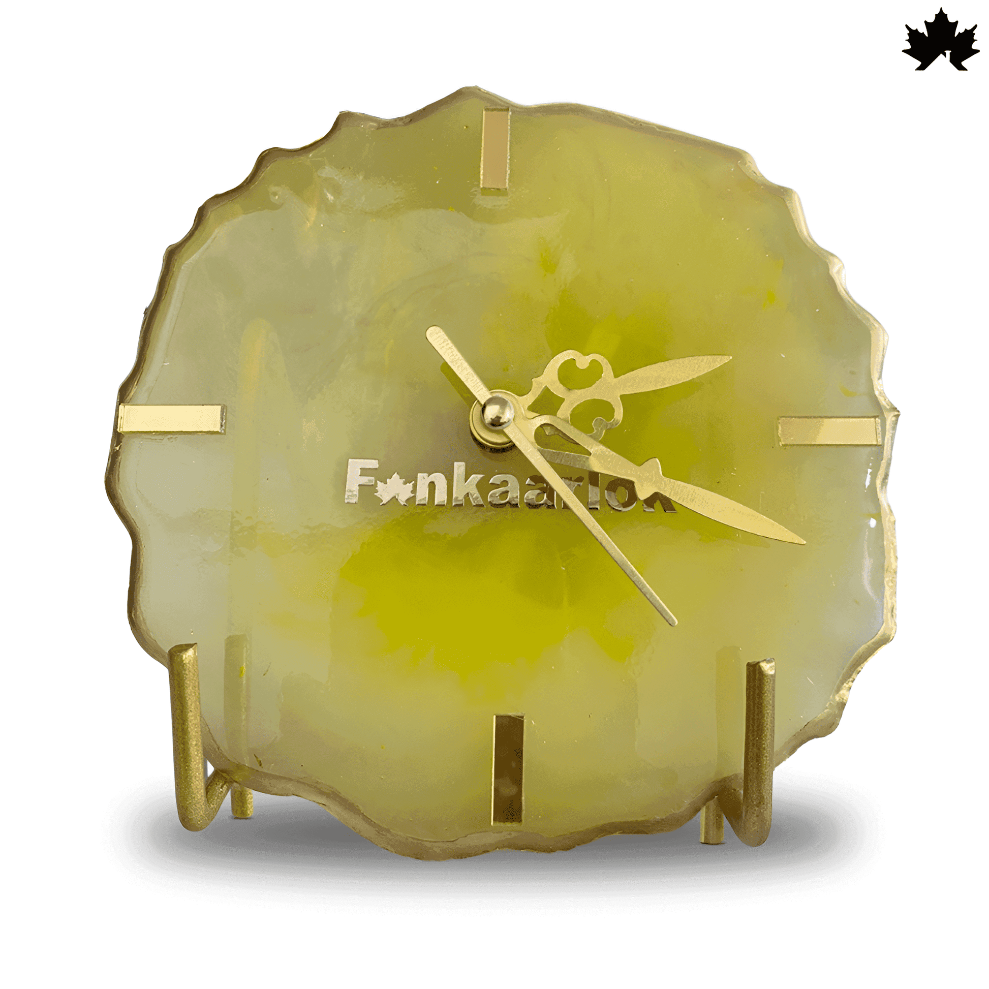 Gold Elegance Table Clock for Corporate Gifting | Fankaarlok - Fankaarlok