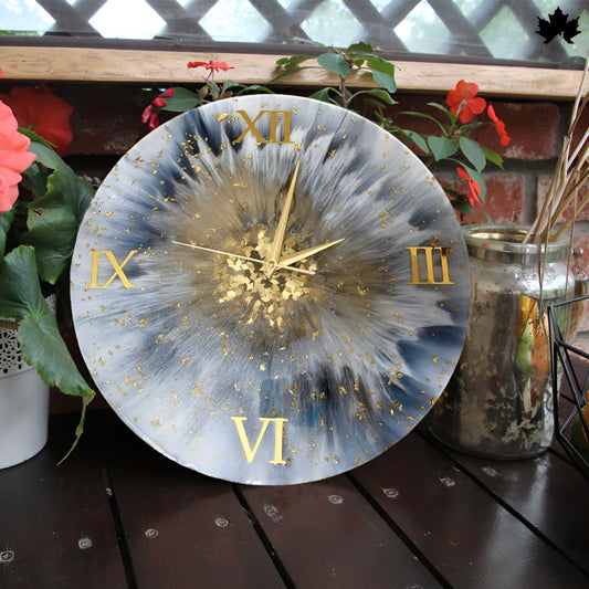 Unique Resin Wall Clock for Home – Handcrafted Luxury Decor by Fankaarlok
