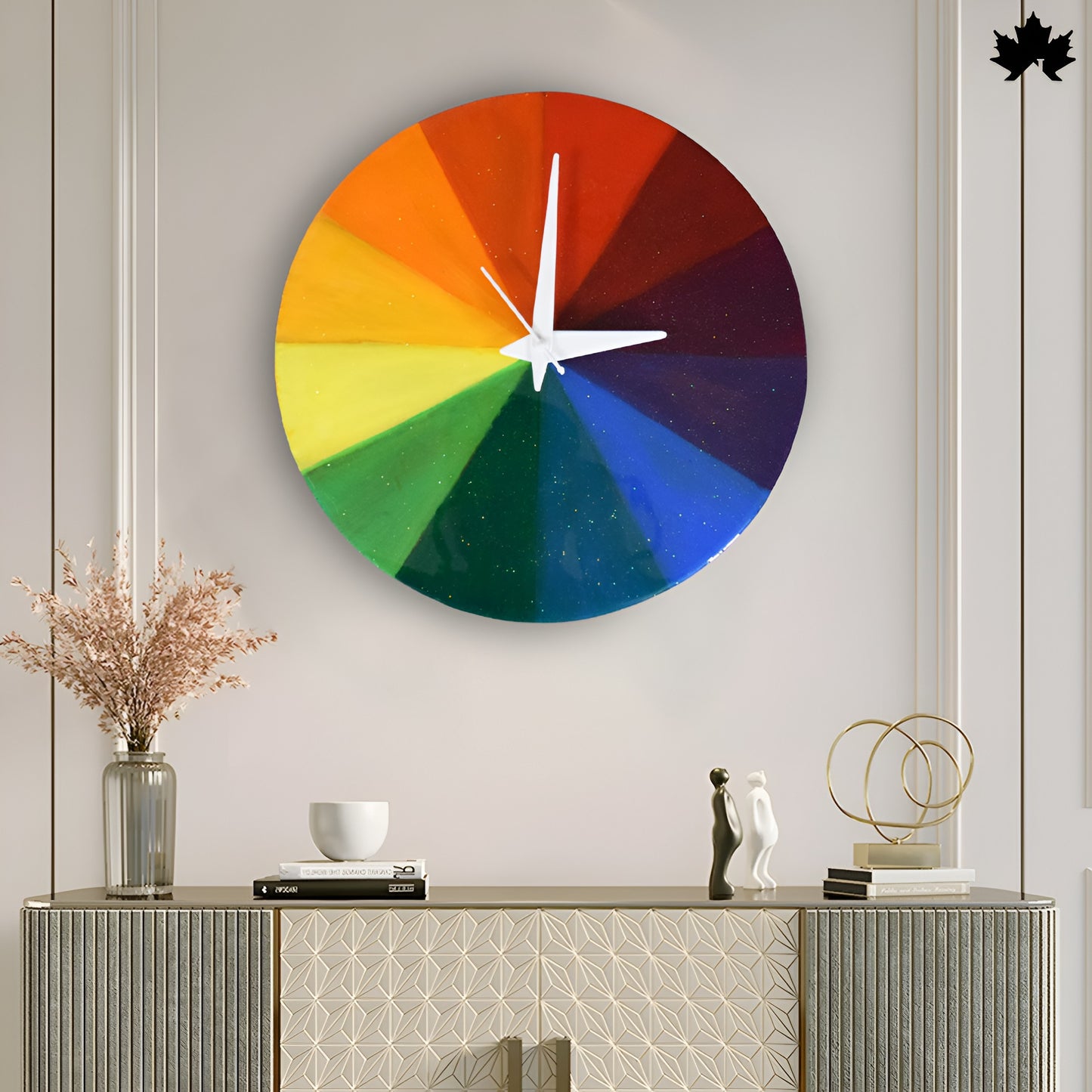 Rainbow Spectrum Resin Art Clock | Premium Wall Clock by Fankaarlok