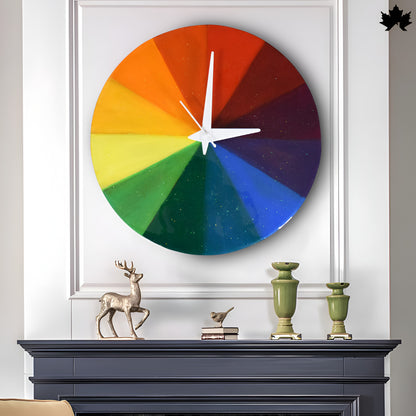 Rainbow Spectrum Resin Art Clock | Premium Wall Clock by Fankaarlok