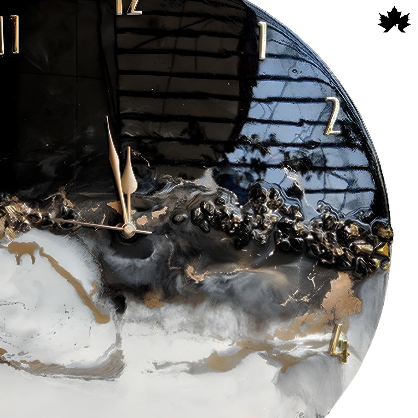 Geode Resin Clock – Luxury Metallic Texture | Wall Clocks for Home Decoration by Fankaarlok