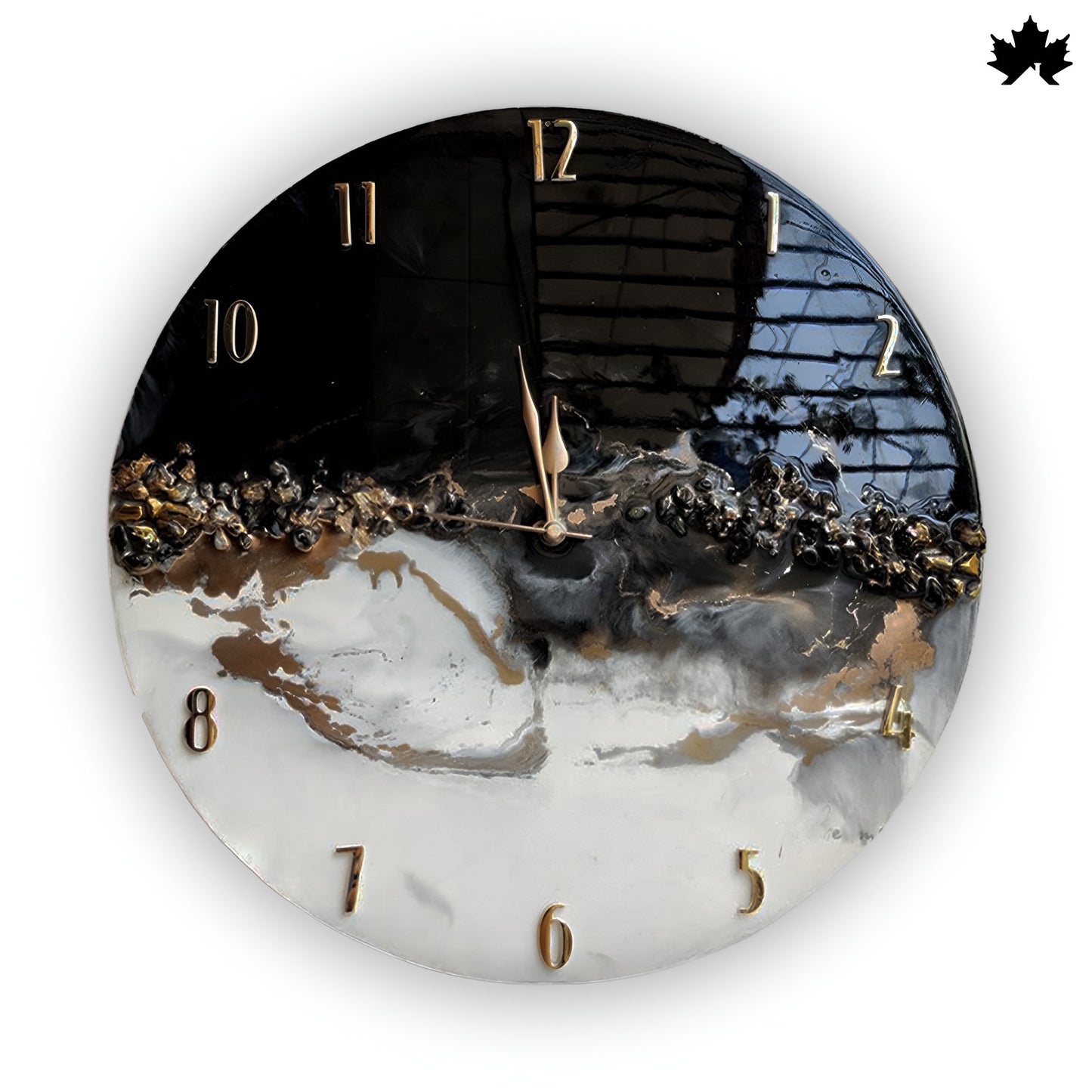 Geode Resin Clock – Luxury Metallic Texture | Wall Clocks for Home Decoration by Fankaarlok