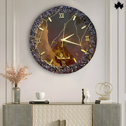 Fancy Wall Clock – Premium Geode Crystal Resin Design | Fancy Wall Clock by Fankaarlok