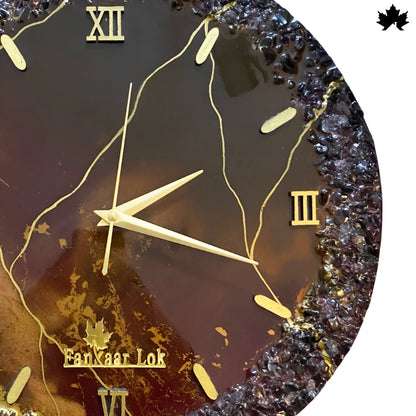 Fancy Wall Clock – Premium Geode Crystal Resin Design | Fancy Wall Clock by Fankaarlok