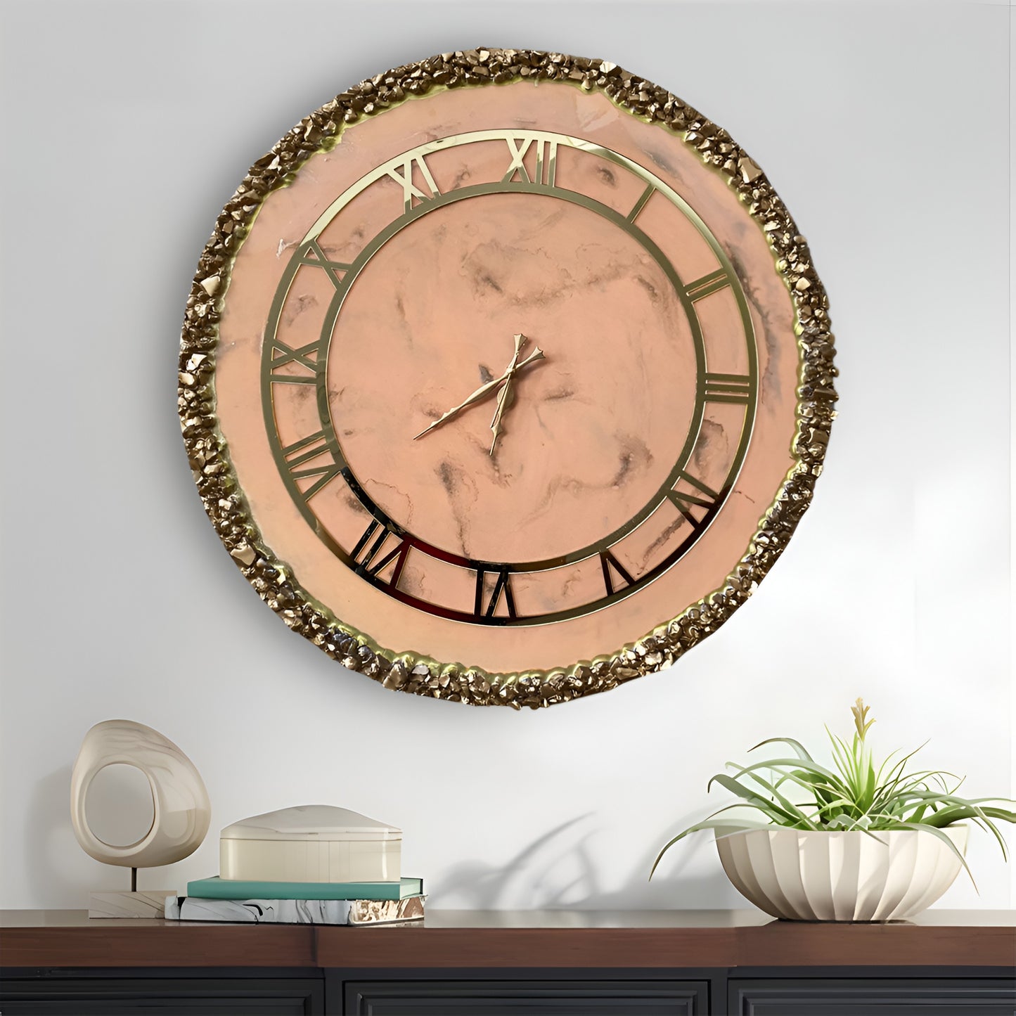 Premium Resin Art Home Decor | Royal Wall Clock by Fankaarlok