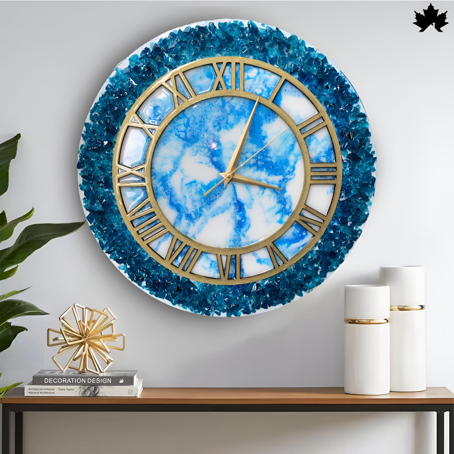 Premium Resin Art Home Decor | Royal Wall Clock by Fankaarlok