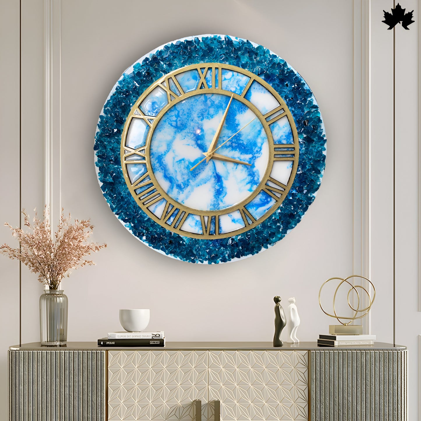 Premium Resin Art Home Decor | Royal Wall Clock by Fankaarlok