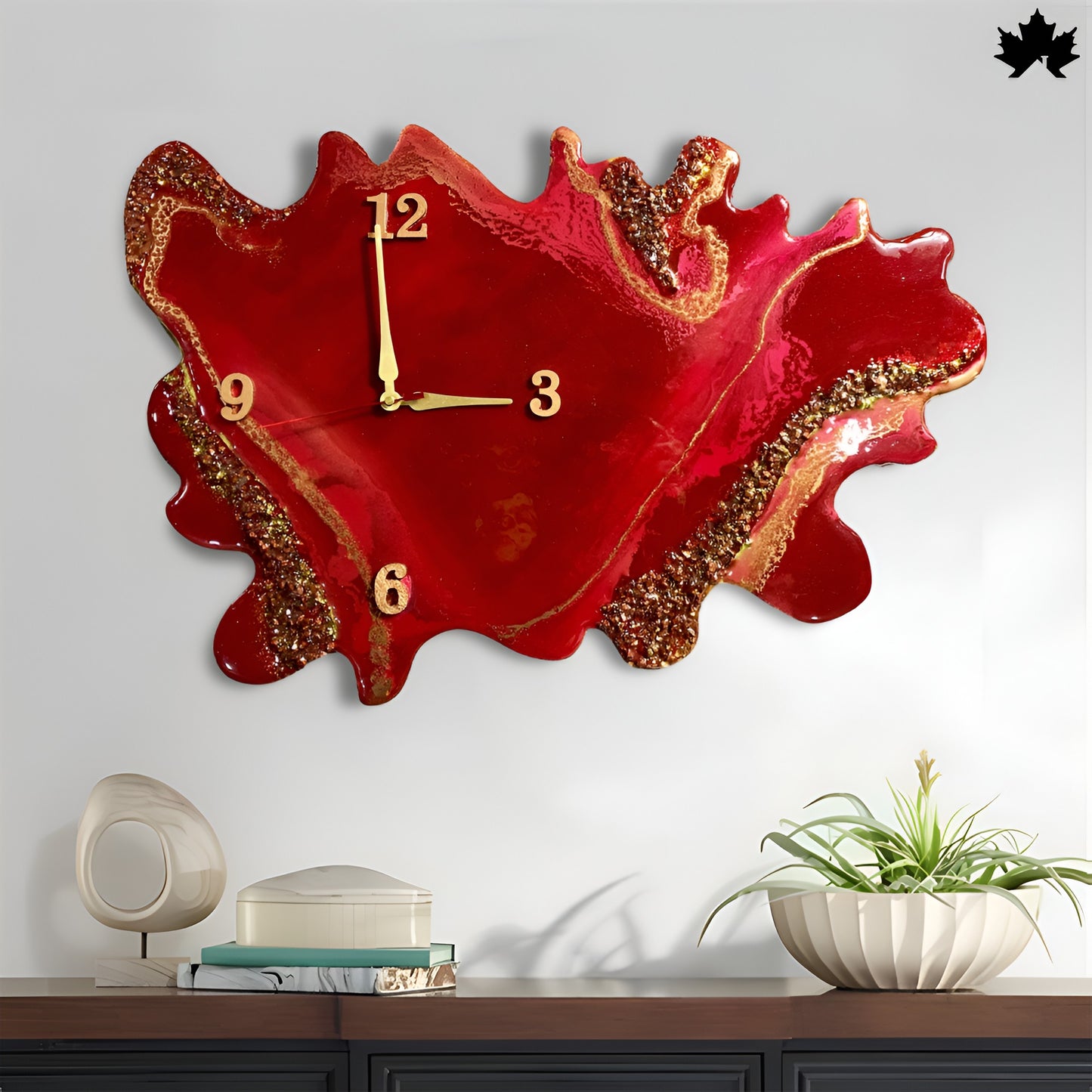 Abstract Resin Art Wall Clock | Home Decor Wall Clock by Fankaarlok