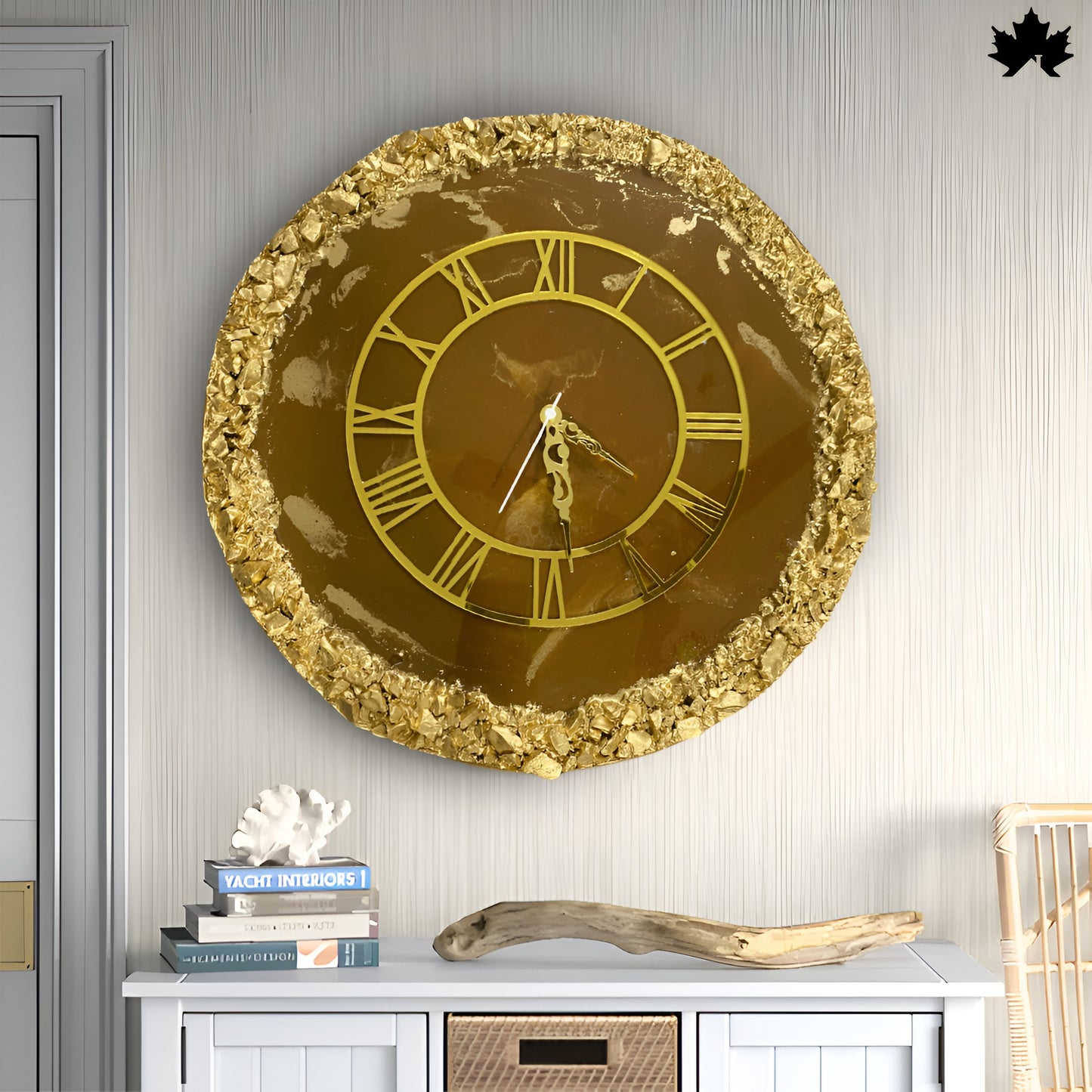 Premium Resin Art Home Decor | Royal Wall Clock by Fankaarlok