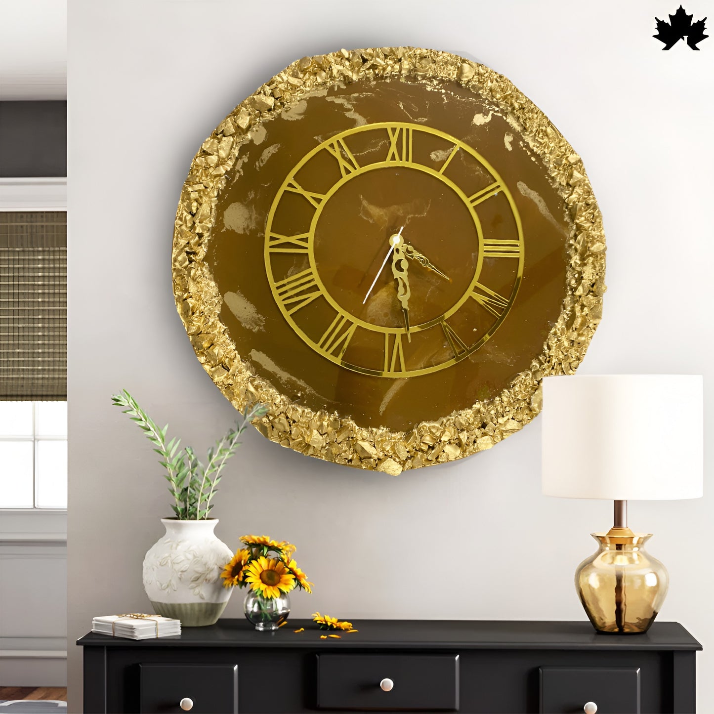 Premium Resin Art Home Decor | Royal Wall Clock by Fankaarlok